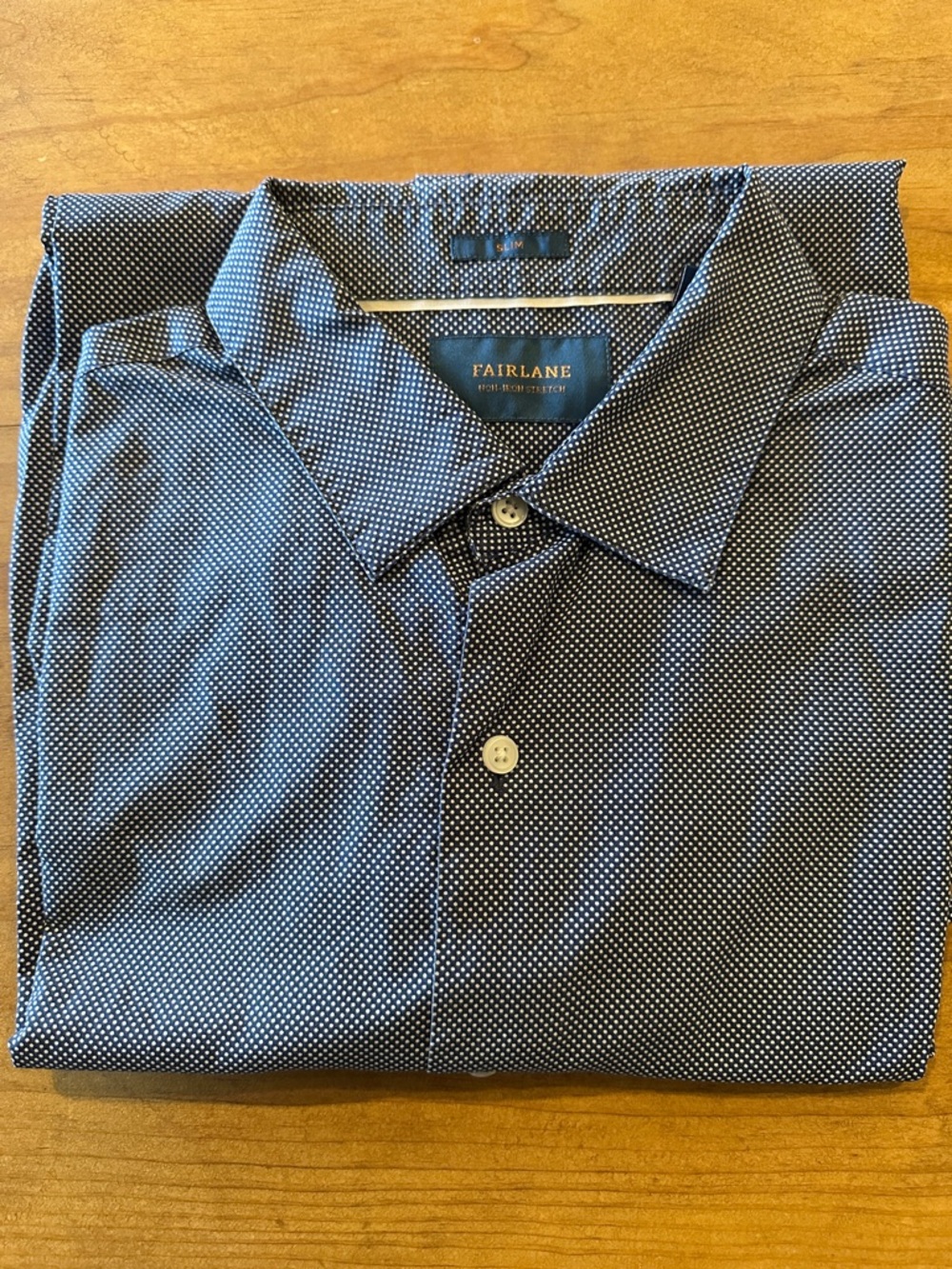 Fairlane Men's Navy Microdot Casual Button-Down Shirt